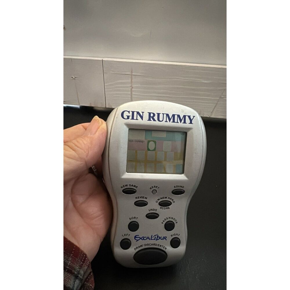 Excalibur Gin Rummy Electronic Handheld Game Works Model 380